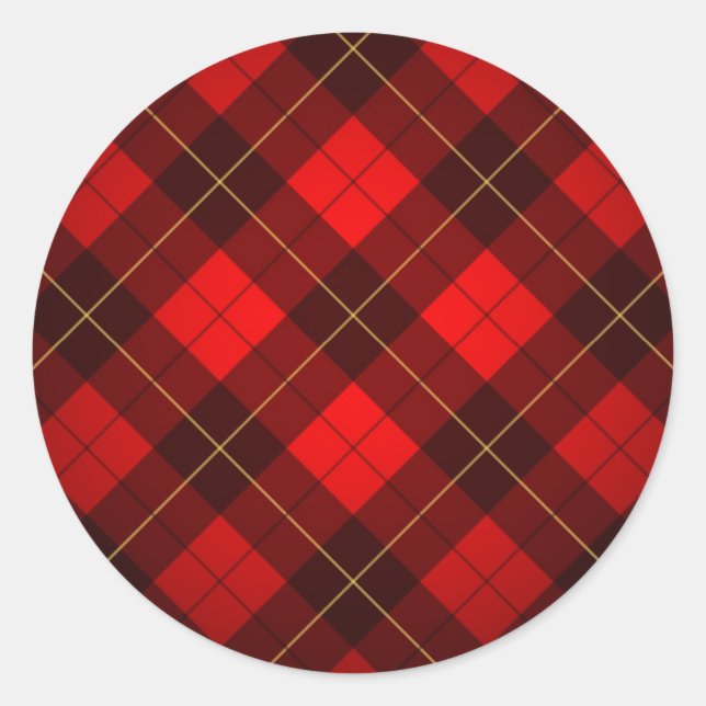 Sticker Rond Wallace tartan arrière - plan (Devant)