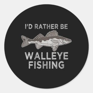 Sticker Rond Walleye Fishing Walleye S Walleye Fishing