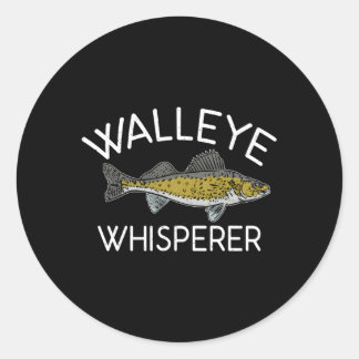 Sticker Rond Walleye Whisperer Pêche à la chasse