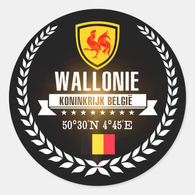 Sticker Rond Wallonie (Devant)