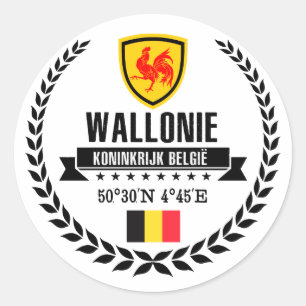 Sticker Rond Wallonie