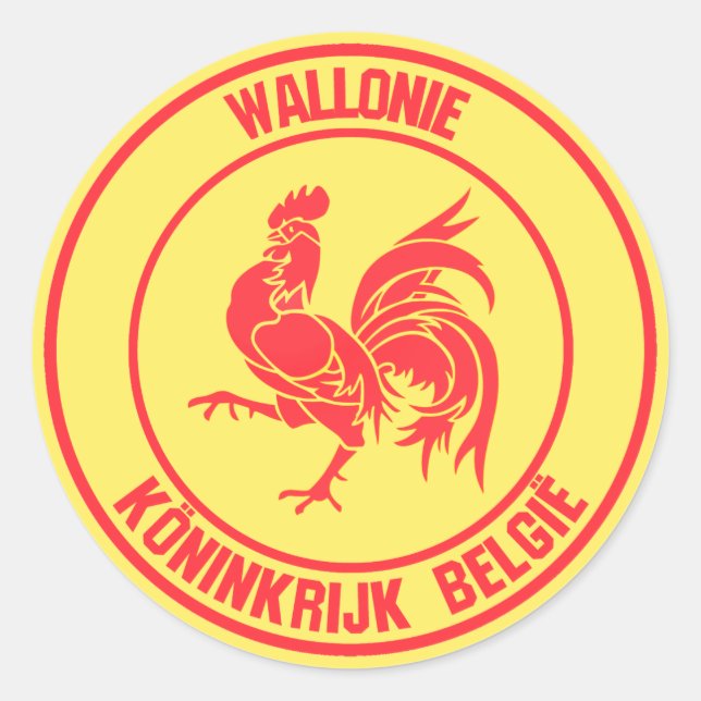 Sticker Rond Wallonie Round Emblem (Devant)