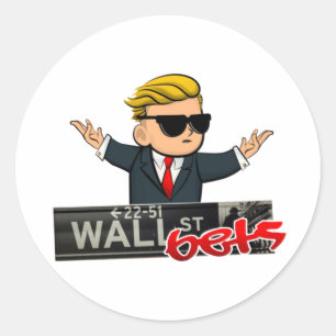 Sticker Rond WallstreetBets - WSB