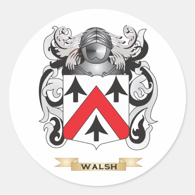 Sticker Rond Walsh Family Crest (Armoiries) (Devant)