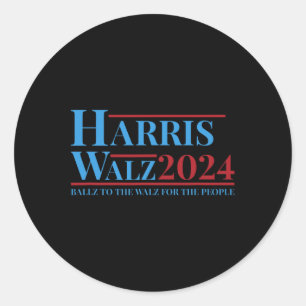 Sticker Rond Walz 2024 Campagne Kamala Harris Tim Walz Drôle Te
