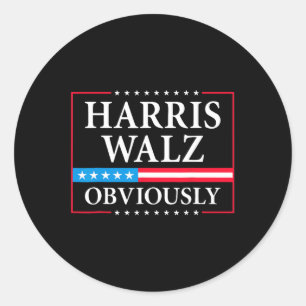 Sticker Rond Walz Président Kamala Harris Waltz Elect