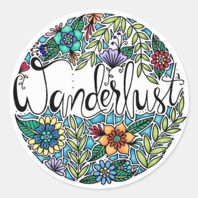 Sticker Rond Wanderlust (Devant)