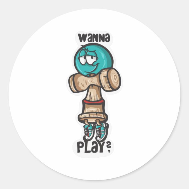 Sticker Rond Wanna Play (Devant)