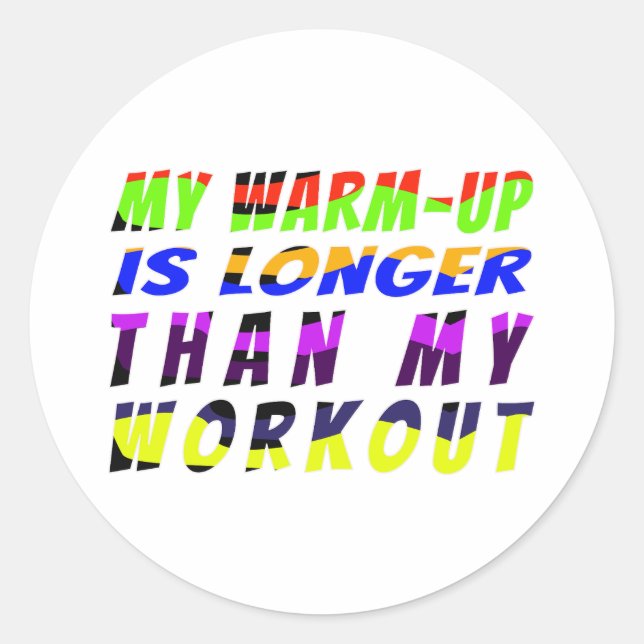 Sticker Rond  Warm-Up Wins (Devant)