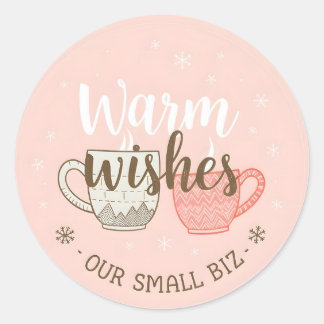 Sticker Rond Warm Wishes 