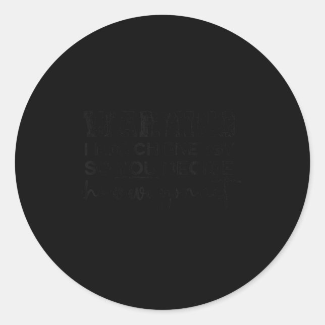 Sticker Rond Warning I Match Energy So You Decide How We Gon Ac (Devant)