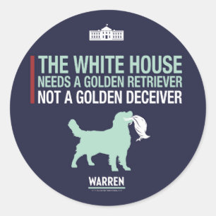 Sticker Rond Warren 2020 - Bailey - Golden Retriever