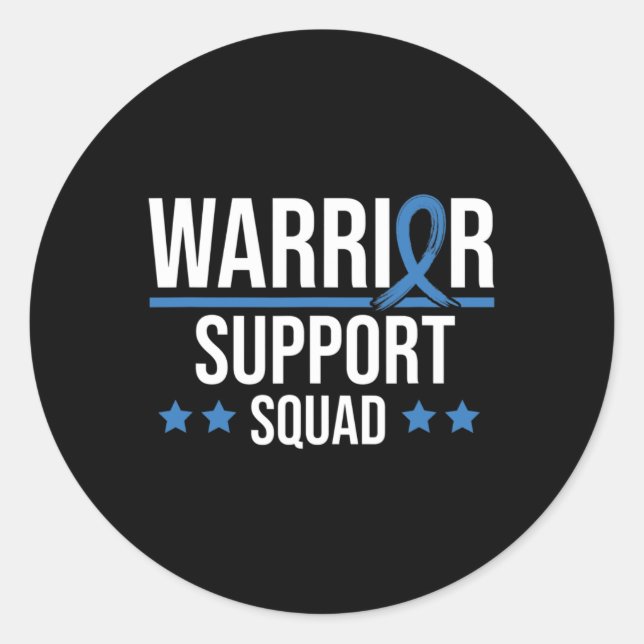 Sticker Rond Warrior Support Squad Diabetes Awareness  (Devant)