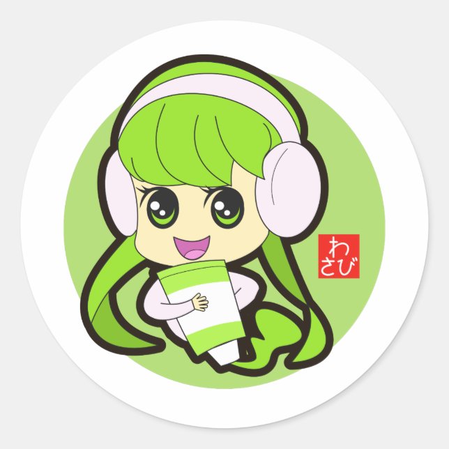 Sticker Rond Wasabi (Devant)