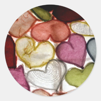 Sticker Rond Washi Paper Hearts: Japan