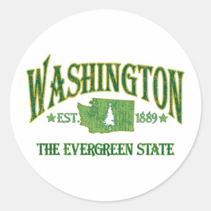 Sticker Rond Washington