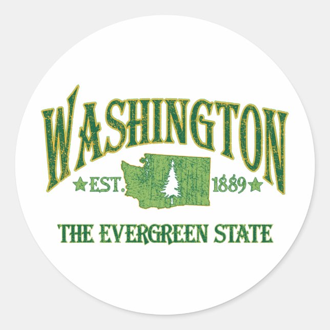 Sticker Rond Washington (Devant)