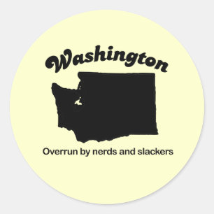Sticker Rond Washington - ballots et Slackers