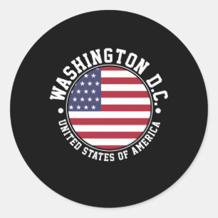 Sticker Rond Washington D
