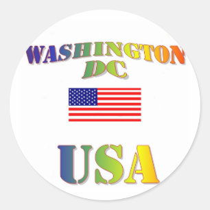 Sticker Rond Washington DC