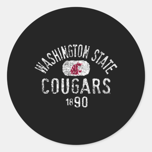 Sticker Rond Washington State Cougars 1890 (Devant)