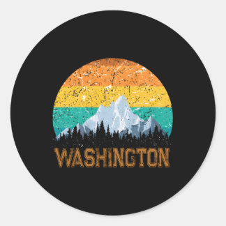 Sticker Rond Washington Wa Love State