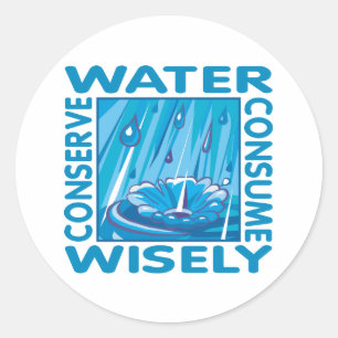 Sticker Rond Water Conservation