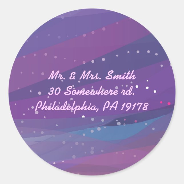 Sticker Rond Water Lily Bat mitzvah Invitation Répondre autocol (Devant)