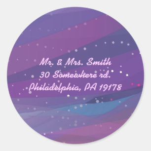 Sticker Rond Water Lily Bat mitzvah Invitation Répondre autocol