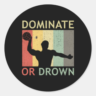 Sticker Rond Water Polo Player Water Polo