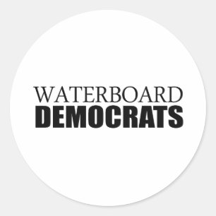 Sticker Rond Waterboard Démocrate