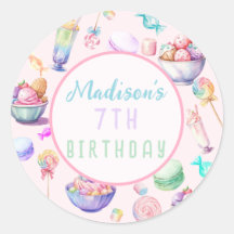 Watercolor Candy Wonderland Pastel Fête d'annivers