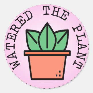 Sticker Rond Watered the Plante (Adulting Mérite Badge)