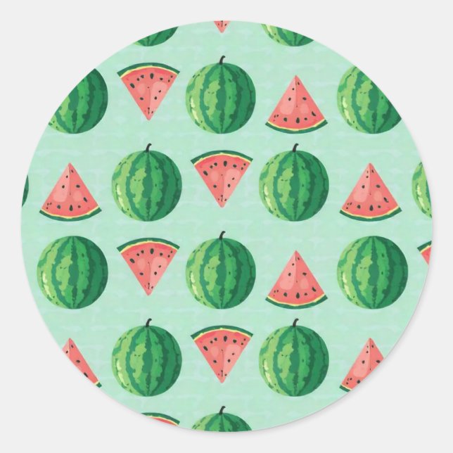 Sticker Rond Watermelon élégant et tendance (Devant)