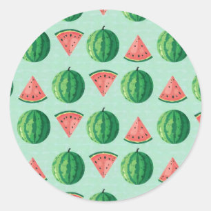 Sticker Rond Watermelon élégant et tendance