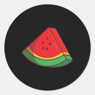 Sticker Rond Watermelon pastèque Fruit Food