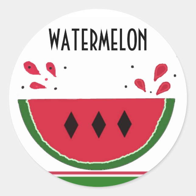 Sticker Rond Watermelon Splash (Devant)