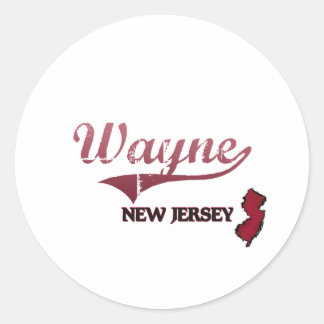 Sticker Rond Wayne New Jersey City Classic