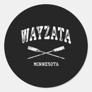 Sticker Rond Wayzata Minnesota Nautical Crossed Oars