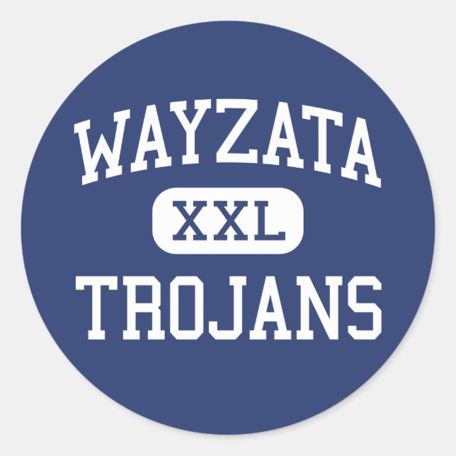 Sticker Rond Wayzata - Trojans - High - Minneapolis Minnesota (Devant)