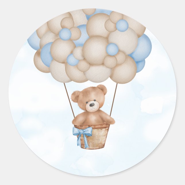 Sticker Rond We Can Bearly Wait Baby Shower (Devant)