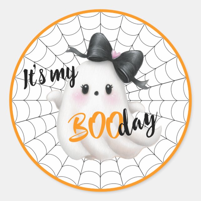 Sticker Rond Web des voeux - BOOday Anniversaire Charme (Devant)
