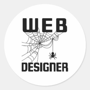 Sticker Rond Web Designer Design Site Web Développeur Spider