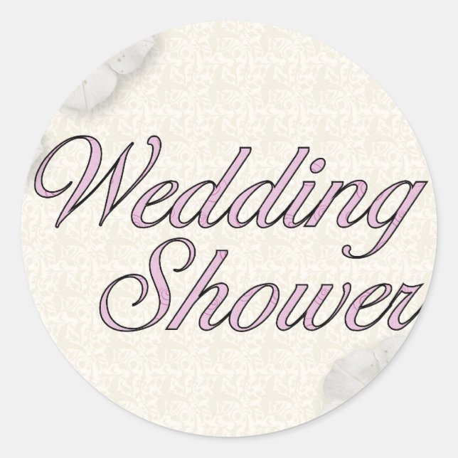 Sticker Rond Wedding shower (Devant)