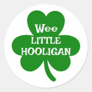 Sticker Rond Wee Little Hooligan ☘️