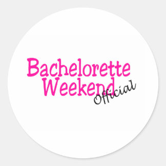 Sticker Rond Week-end Bachelorette (Officiel/Rose)