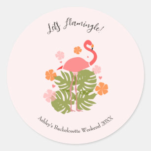 Sticker Rond Week-end d'enterrement de vie de jeune fille Flami