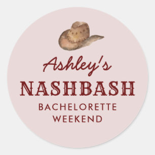 Sticker Rond Week-end d'enterrement de vie de jeune fille Nash 