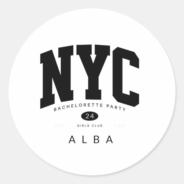 Sticker Rond week-end new york (Devant)