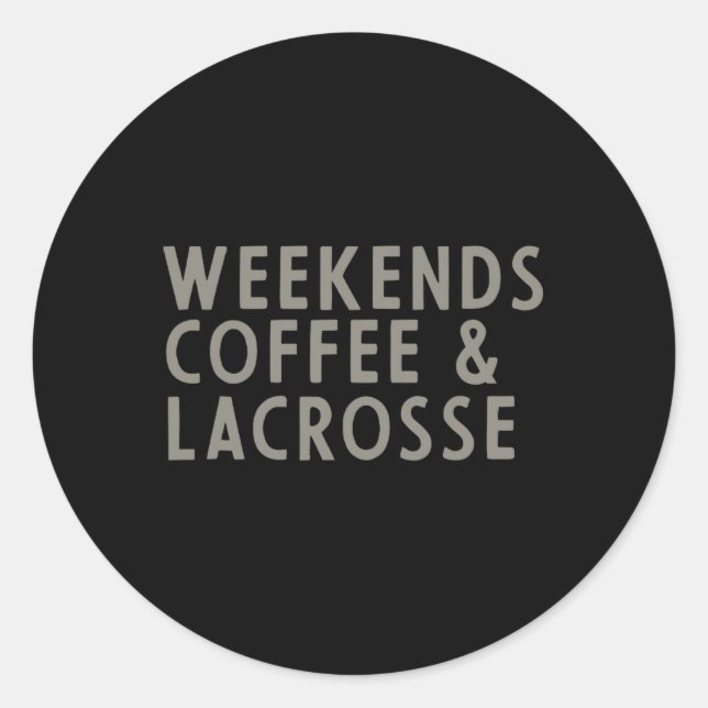 Sticker Rond Week-ends Café Et Lacrosse  (Devant)